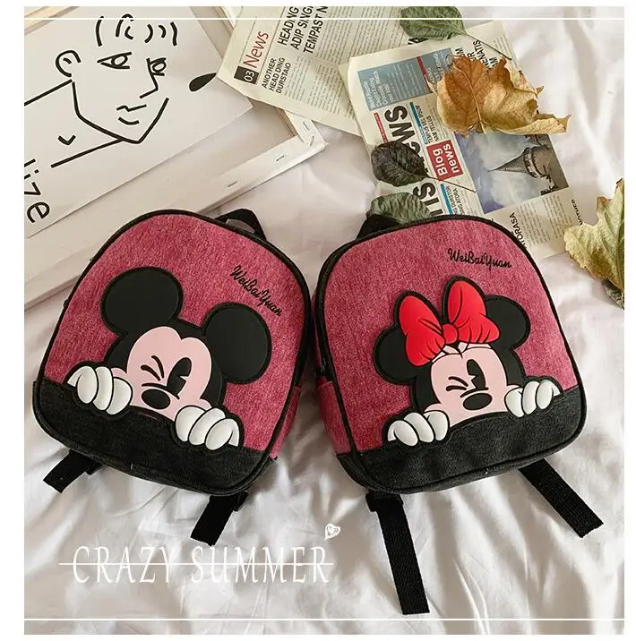 Disney новый детский рюкзак для девочек с рисунком Минни Маус сумка детского сада