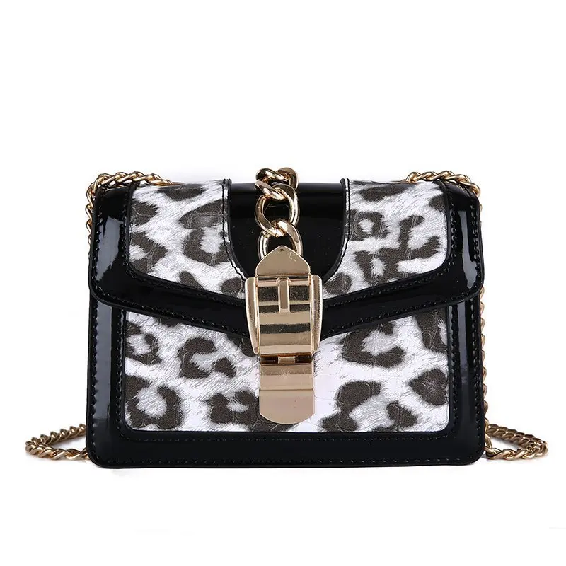 

Women's Handbag Crocodile Pattern Handbags Leopard Print Fashion Bag Chain PU Leather Mini All-match Messenger Bag Little Bag