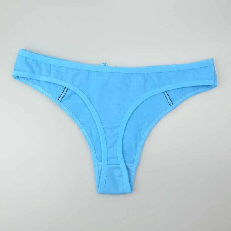 Женские хлопковые стринги Moonflame однотонные 5 шт./лот M L XL 87333|Женские трусики| |