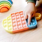Система Push pop it Bubble, ананас радужного цвета, игрушки-антистресс с особыми потребностями, сенсорное облегчение аутизма