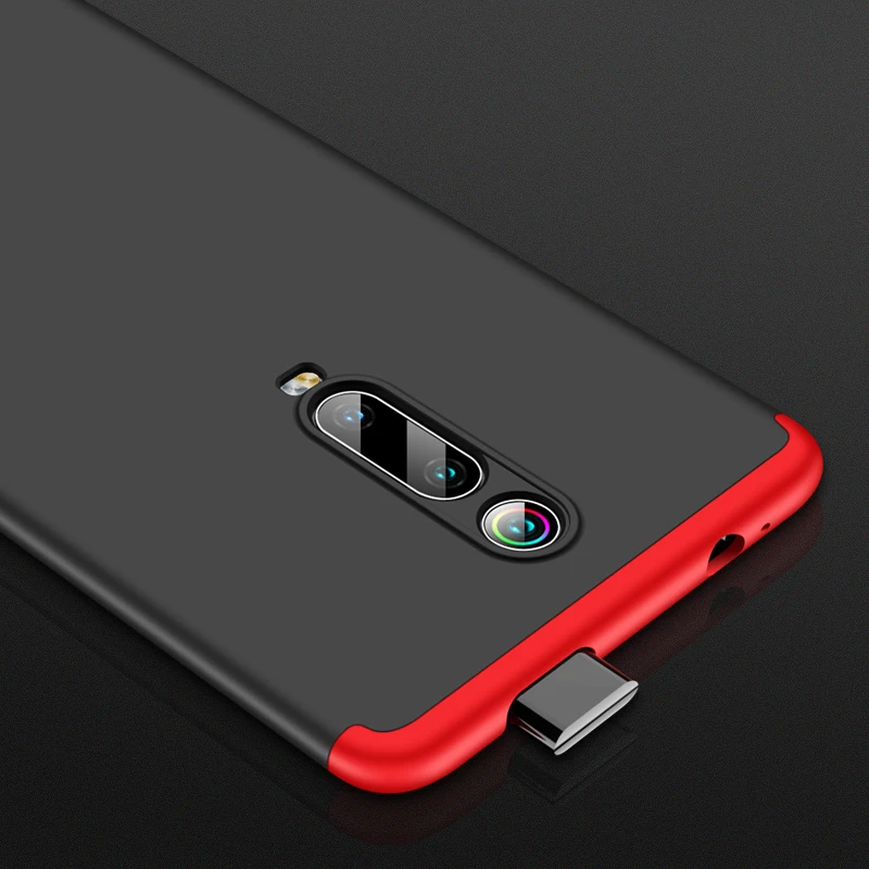 For Xiaomi Mi 9T 360 Case Mi9T Pro Colored 360 Full Protected Cover Hard Case for Xiaomi9T Pro 9TPro Cover with Glass Protector