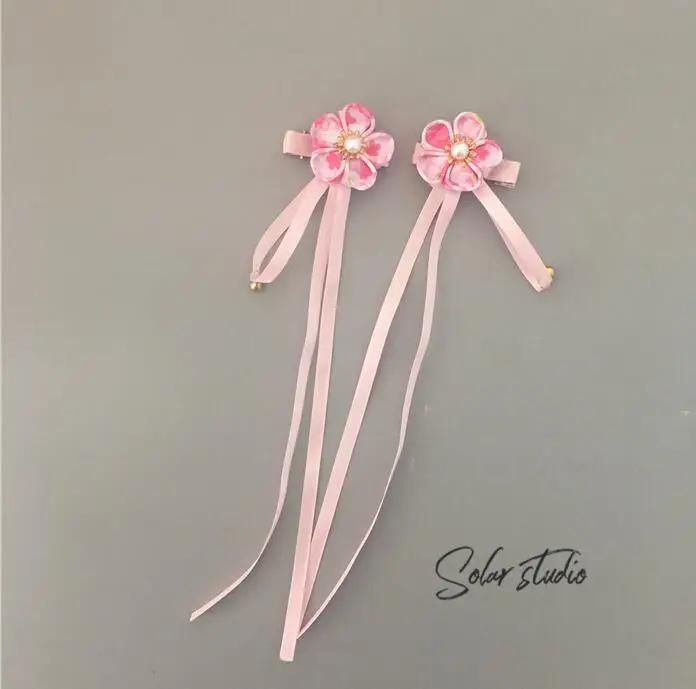 Детский головной убор ручной работы милое кимоно Cheongsam Sakura для девочек заколка