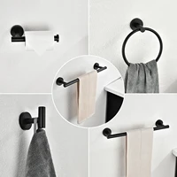 6pcs Stainless Steel Bathroom Towel Rack Set Wall Mount Towel Rail*2 Paper Towel Rack *1 Hook*2 Towel Ring*1 Hand Towel Bar