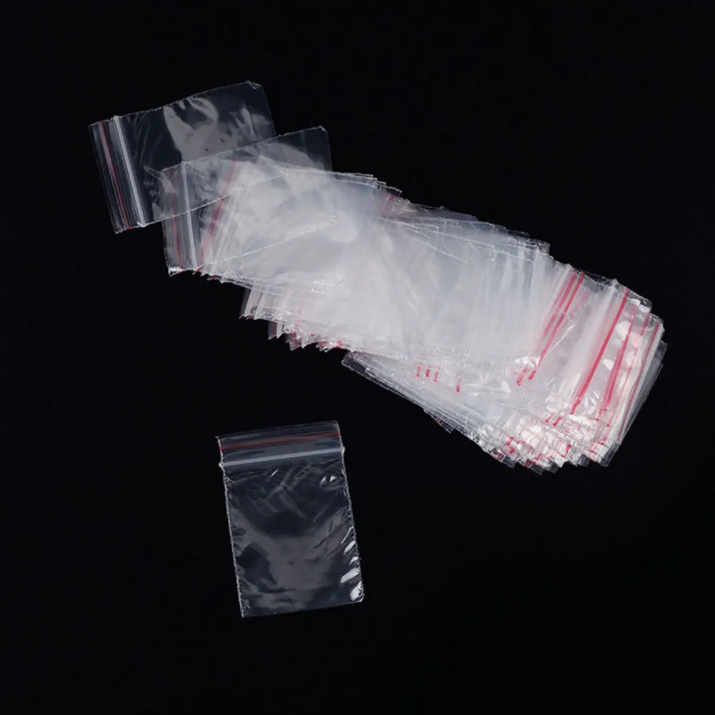 100 Grip Resealable самозапечатывающийся мешок с замком-молнией легко наносить мешочек для ювелирных изделий многоцелевой домашний Универсальный прозрачный упаковочный мешок для хранения PE