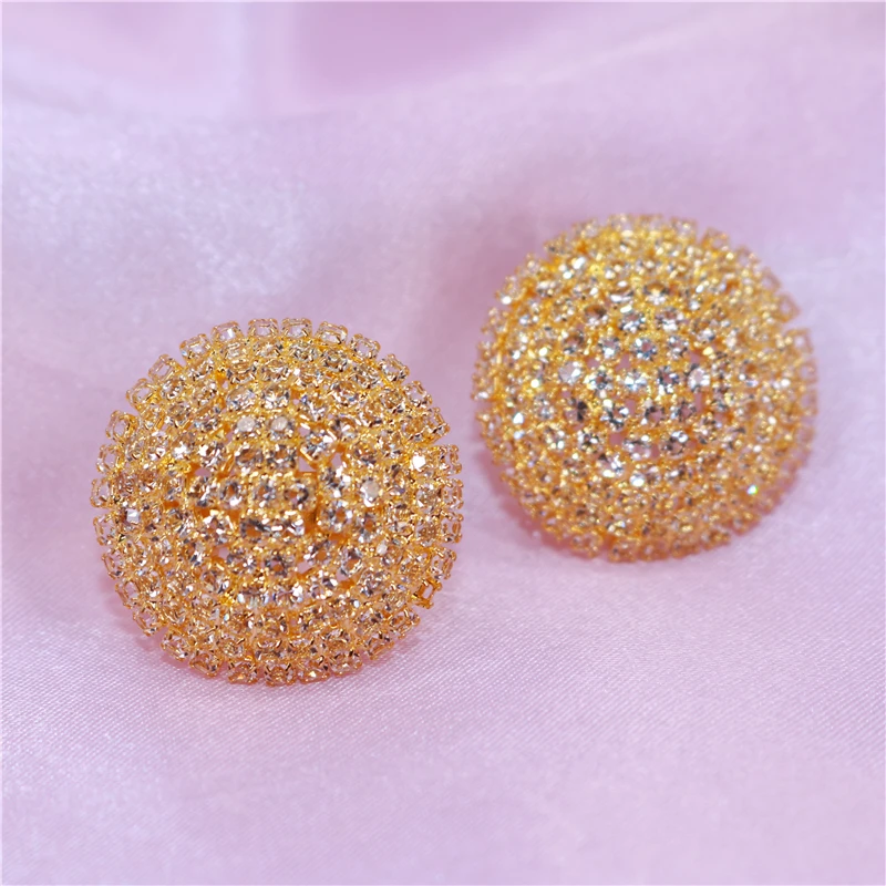 

Silver Bling Crystal Circle Earring For Women exquisite handmade earrings Jewelry Gift Wedding Party Engagement wholesale