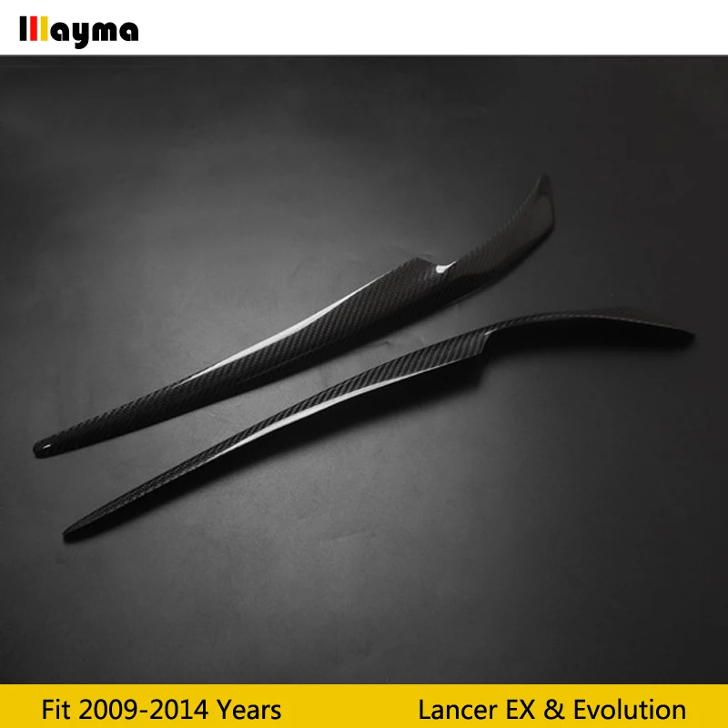 Накладка на переднюю фару из углеродного волокна 2 шт. для Mitsubishi Lancer EX Evolution Evo 10th