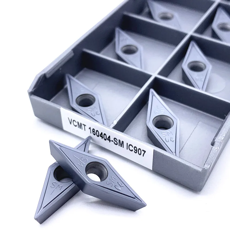 

VCMT160404 VCMT160408 Carbide Inserts VCMT 160404 160408 SM IC907 IC908 Lathe Turning CNC Machine Cutting Tools Tungsten Carb
