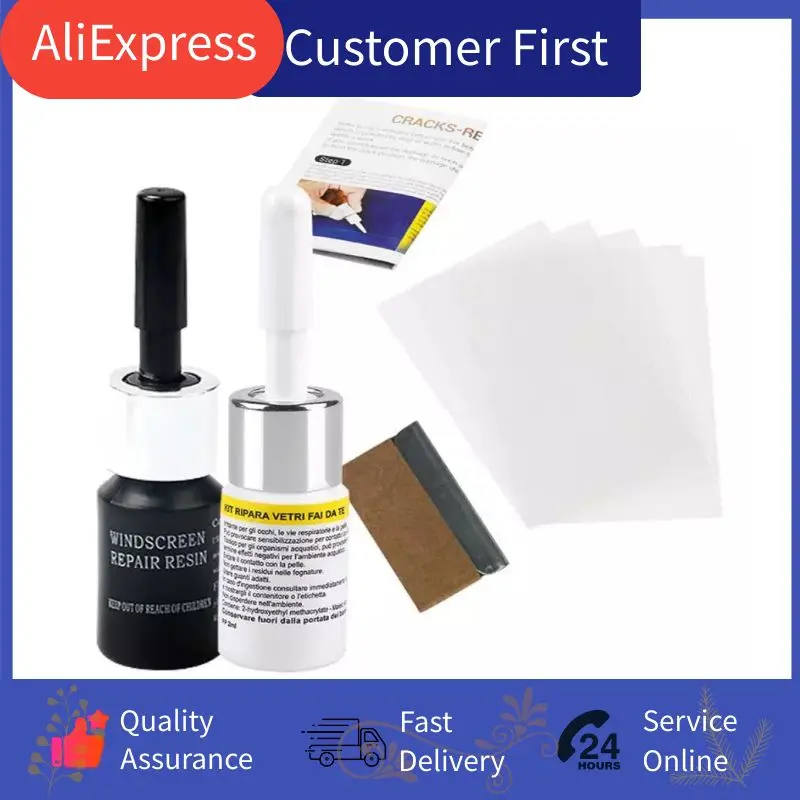 

Automotive Glass Repair Fluid Kit Car Window Windshield Glass Crack Chip Repair Tool Kit Car Universal Wash & Maintenance