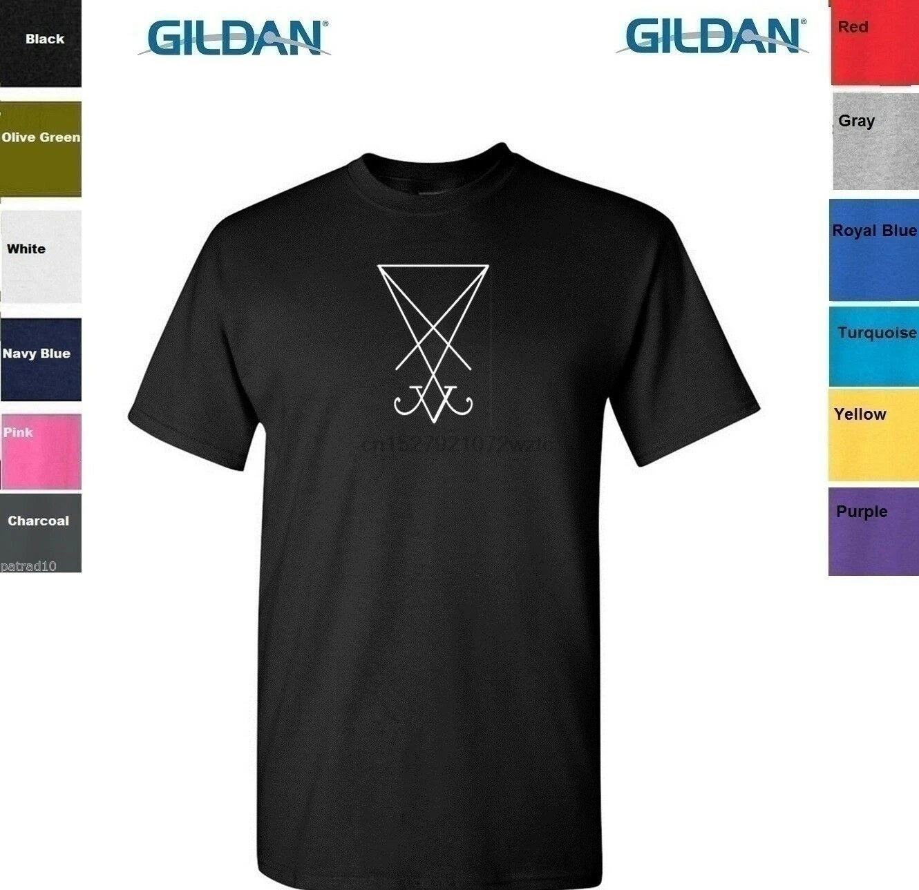 Sigil of Lucifer уплотнение сатаны Символ Футболка размеры S 5XL|Мужские футболки| |