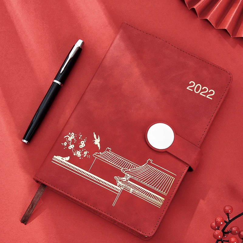 

240pages Palace Museum Chinese Style 2022 Schedule A5 Notebook Daily Schedule Weekly Plan Notepad