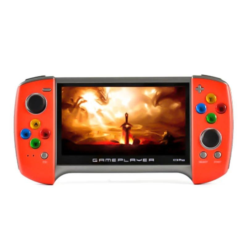

2020 New X19 Plus Handheld Game Console 5.1 Inch Large Screen 1000 Classic Games Nostalgic 360 Degree Double-rocker