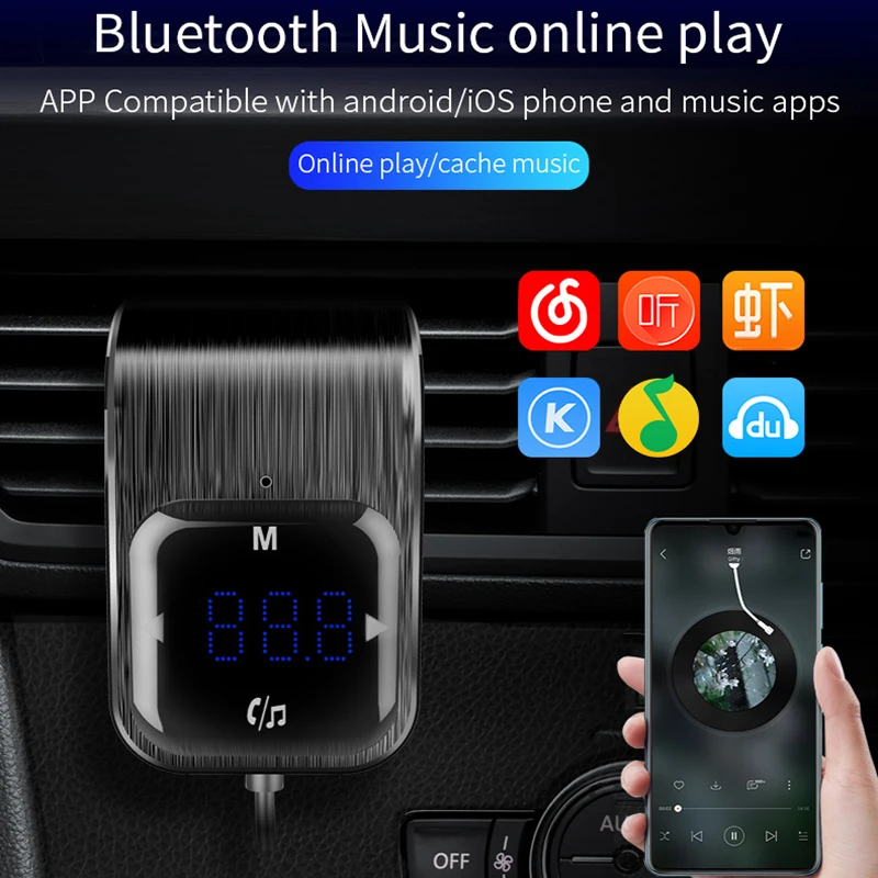 

2 usb-телефона, автомобильные зарядные устройства V4.2, Bluetooth, Handfree Call, ЖК-дисплей, Цифровые Автомобильные зарядные устройства, автомобильная ве...
