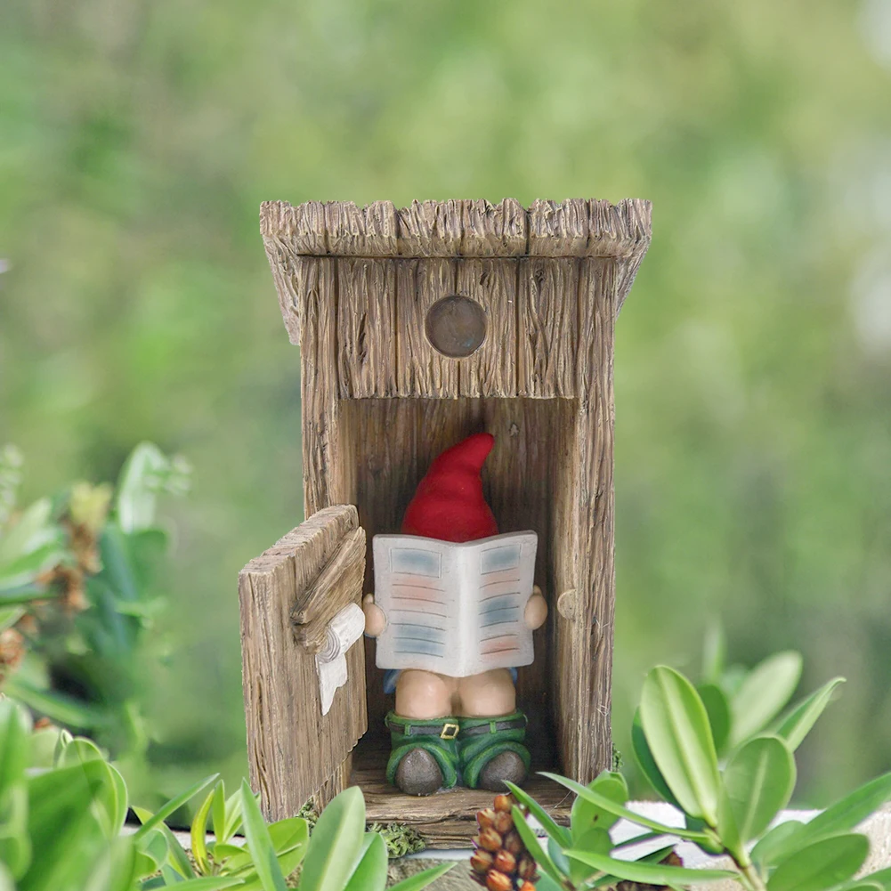 Полимерный гном забывает закрывающаяся дверь скульптура искусство статуи