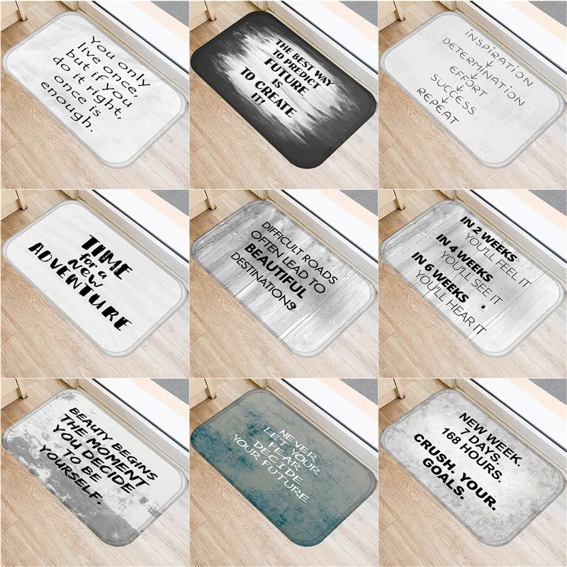 Креативный коврик с буквами домашний входной напольный нескользящий Придверный