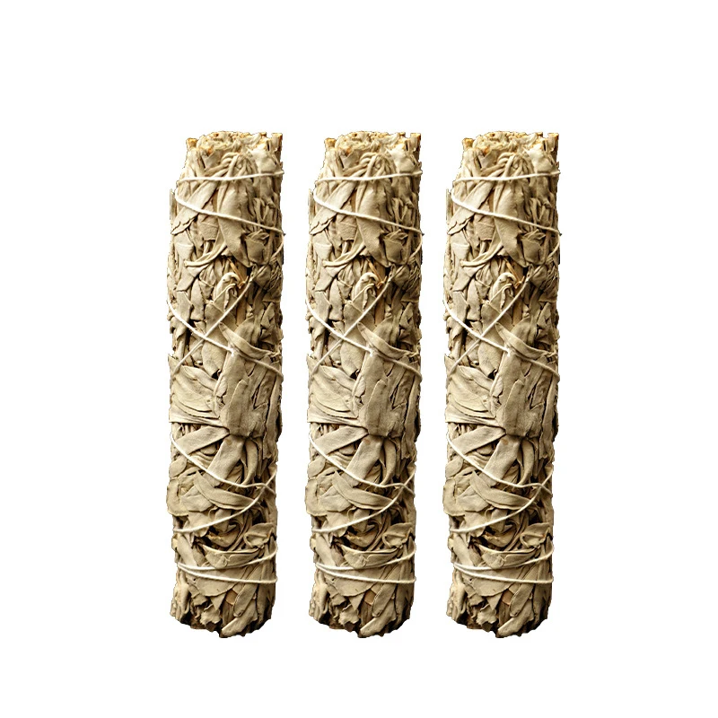 

5Pcs California White Sage Pure Leaf Smoky White Sage Smoking Accessories Purification and Drive Away Negative Energy Meditation