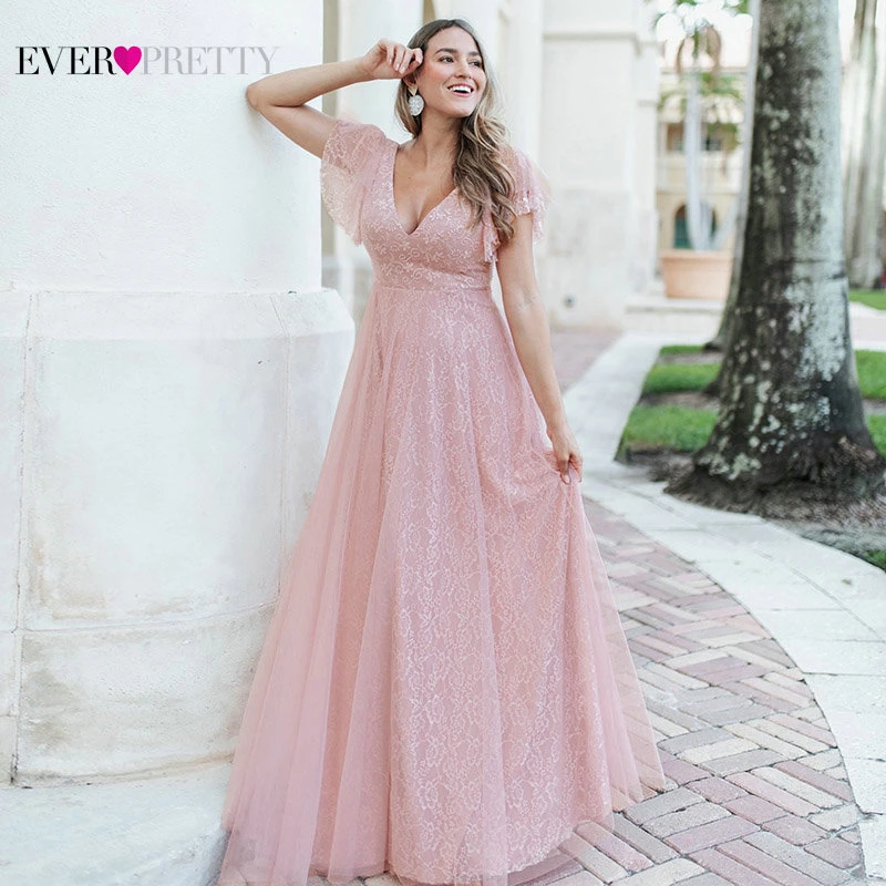 Платье Ever Pretty женское кружевное для выпускного вечера длинное Тюлевое