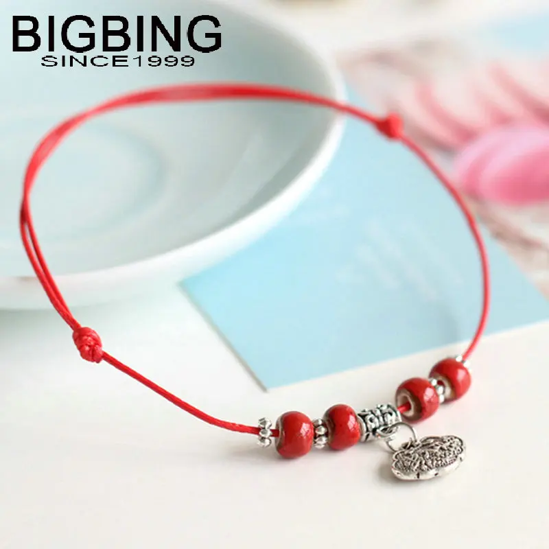 C034 BIGBING ювелирные изделия Модные Керамические удача Шарм браслет ручной вязки