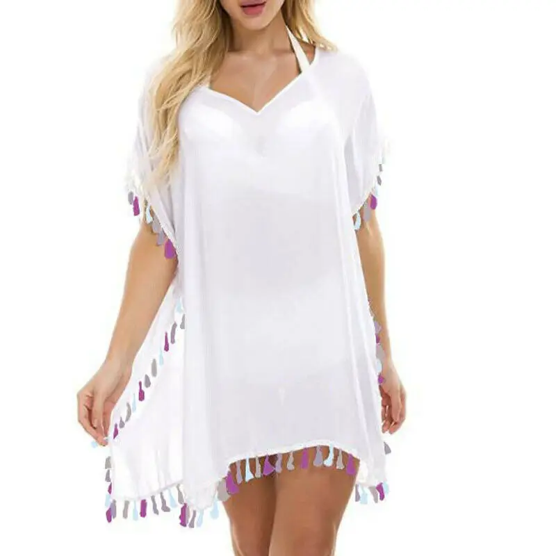 Женский купальник-бикини с v-образным вырезом Раздельный купальник кисточками