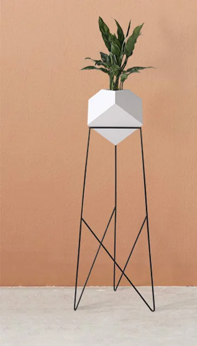 

Nordic designer style iron creative modern minimalist living room bedroom floor flower stand home decoration green dill flower p