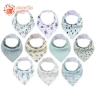 Детская бандана, Слюнявчики, мягкие и впитывающие нагрудники для кормления, 100% натуральный хлопок, нагрудники для младенцев