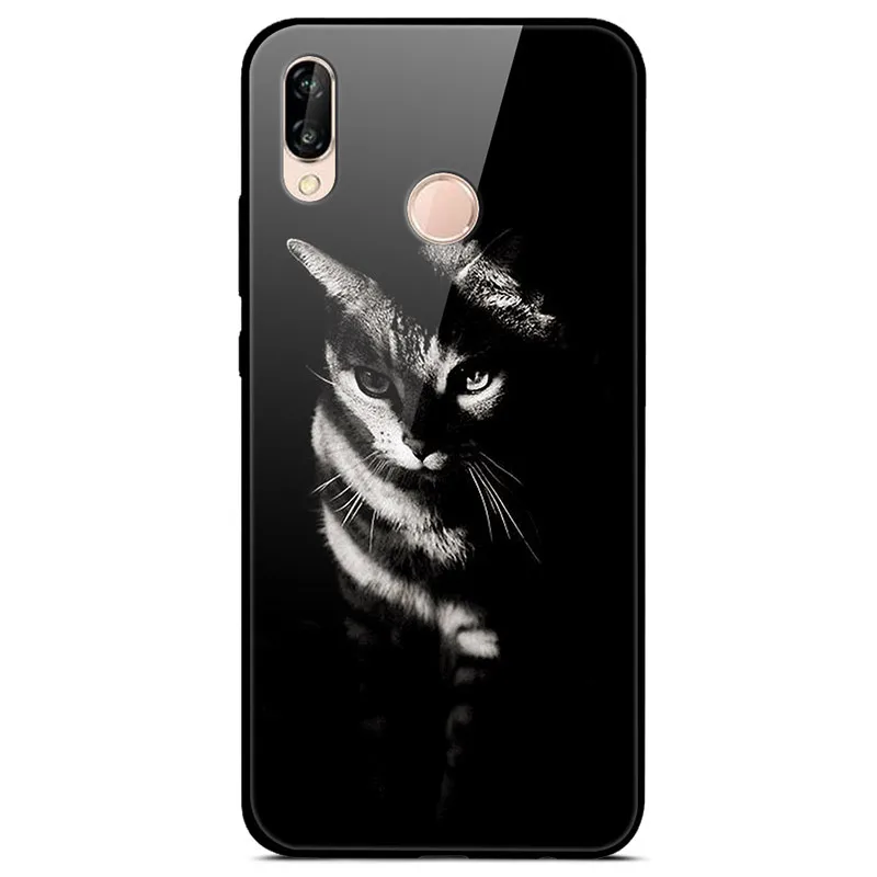 Закаленное стекло Чехол для Huawei P20 Lite Чехол Жесткий ПК Красочный чехол для Huawei P20 Pro Бампер Чехол для телефона P 20 P 20 Pro Lite Coque - Цвет: 21
