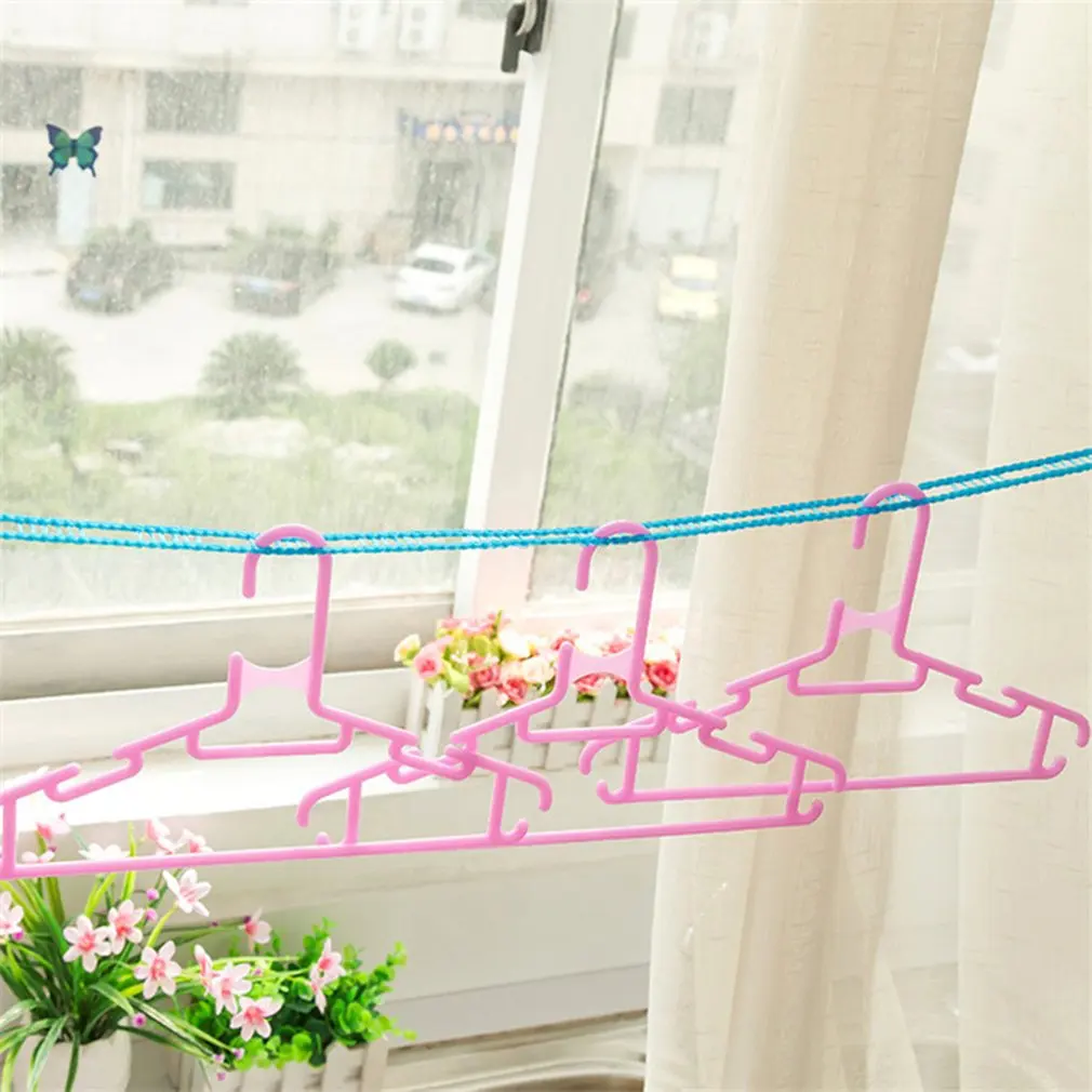 Non-slip Drying Clothes Hanger Rope Windproof Nylon Clothesline Washing Line With Metal Hook Laundry | Дом и сад