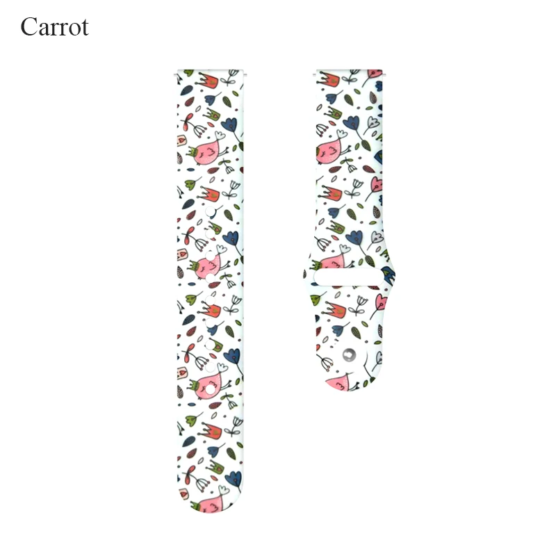 Carrot BOORUI pulsera amazfit ремешок bip силиконовая смазка 20 мм ремешок для часов Ремешок для наручных часов для xiaomi huami amazfit bip темп lite ремень 20 мм - Цвет: Carrot