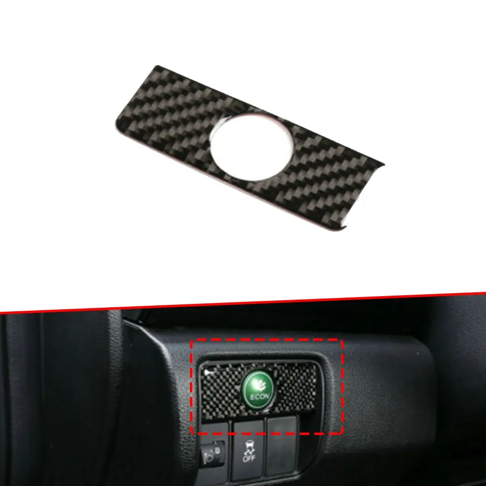 

Real Carbon Fiber Panel Cover Anti-corrosion Auto ECON Button Panel Cover Sticker Brand New