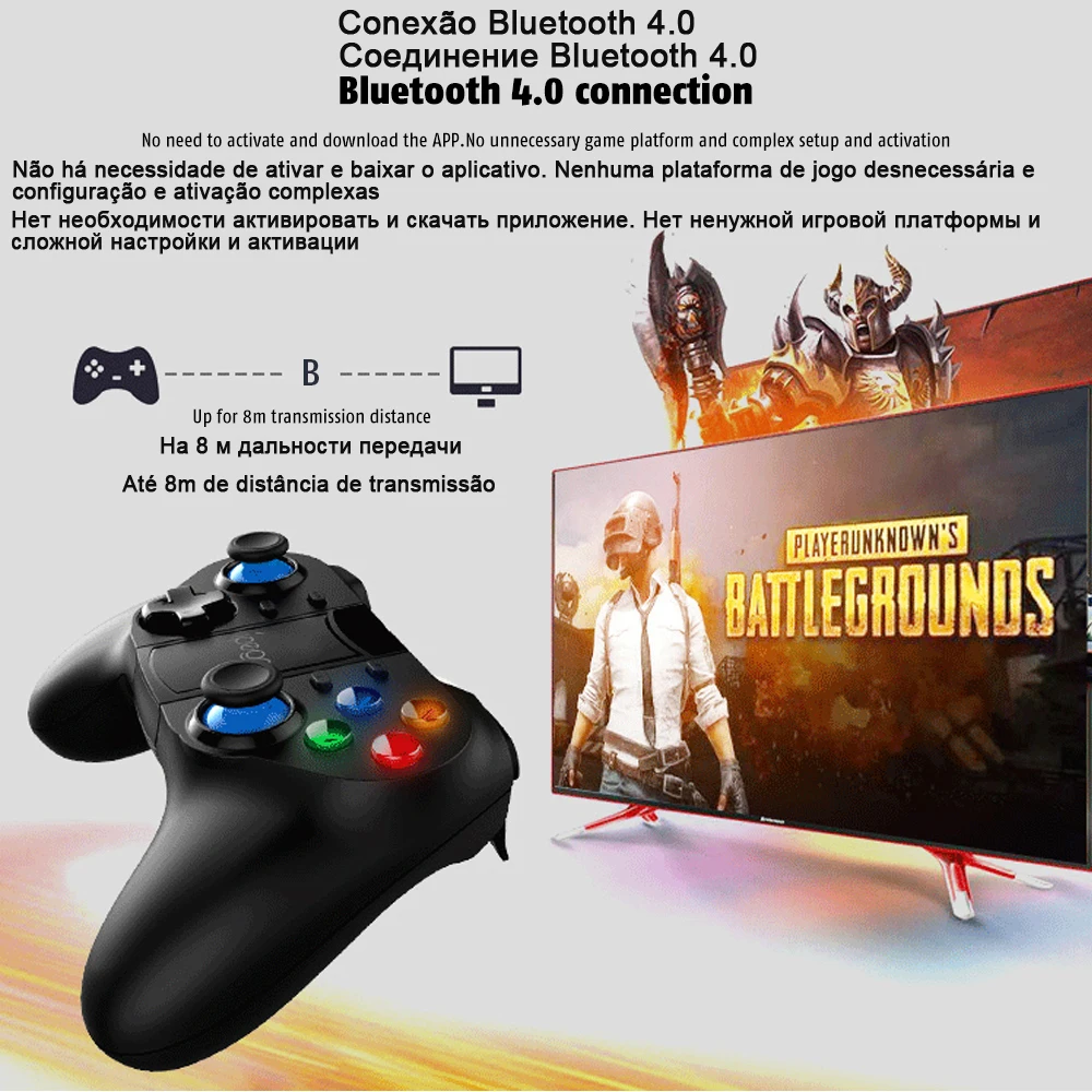control joystick for android smart tv box pc phone bluetooth gamepad pubg controller mobile trigger joypad vr game console pad free global shipping