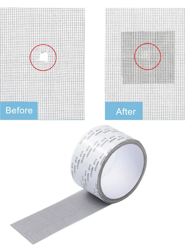 

Screen Repair Tape Window Net Anti-mosquito Mesh Sticky Patch Strong Self-adhesive Door Window Net Mesh Broken Holes Repair