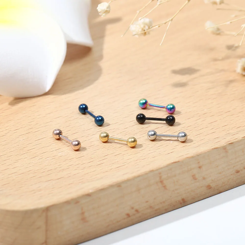 天然ダイヤモンド0.177ct立爪バーベル片耳用 ソーティング付 SUS316L