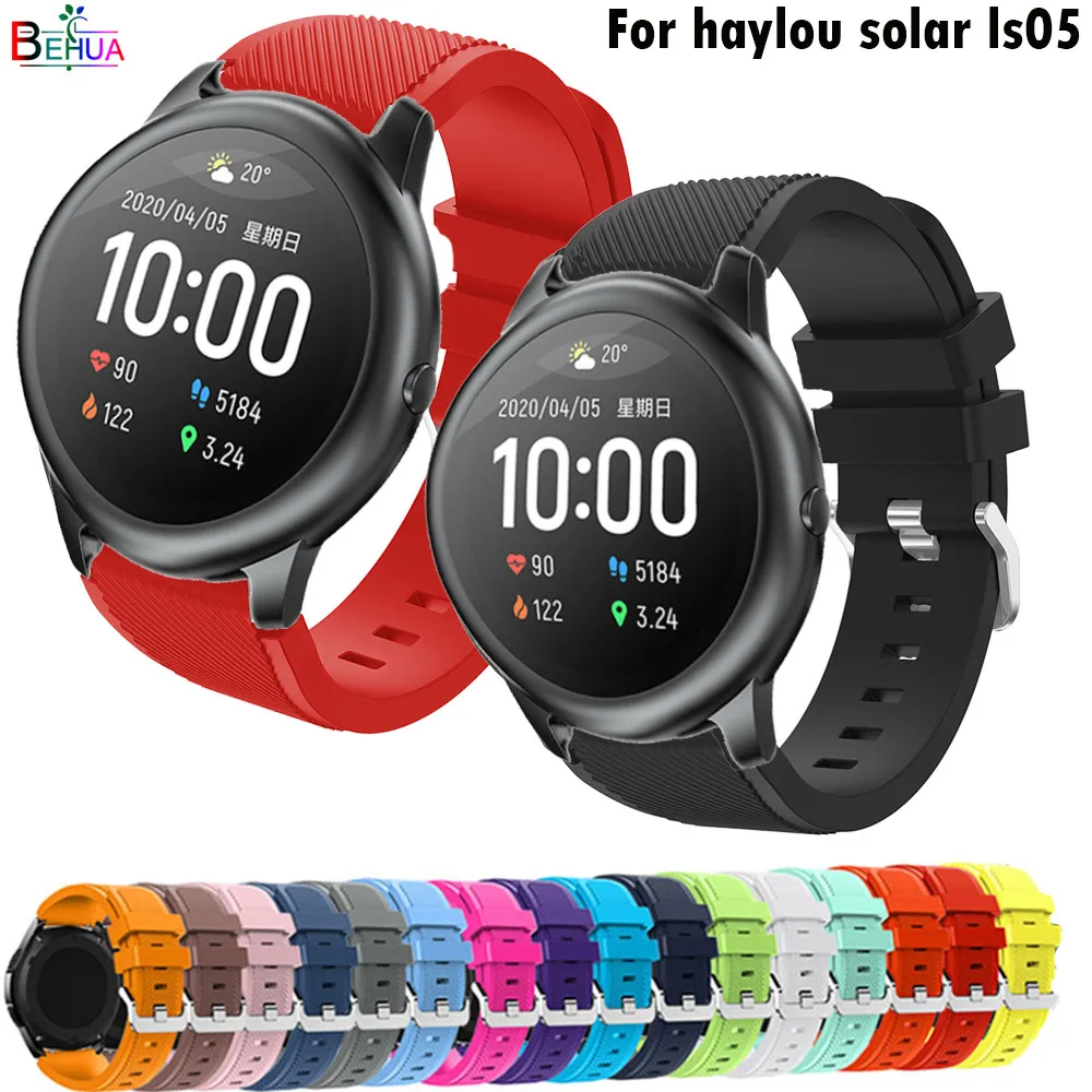 22 мм ремешок для часов Correa Xiaomi haylou solar ls05 силиконовый спортивный браслет Haylou Solar LS05