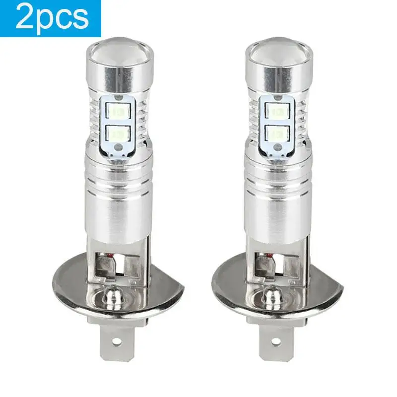 

1 Pair Dc 12v H3 H1 10smd 2835 Super Bright 900LM White Light 6000K Car Led Fog Light Headlight Bulbs