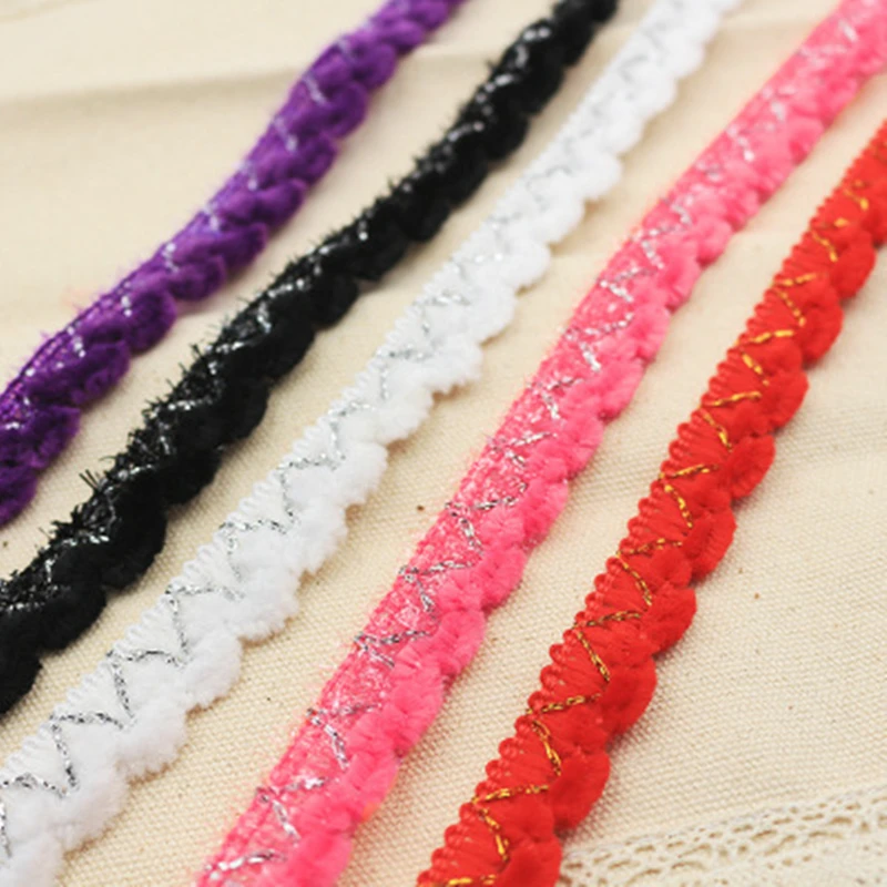 

5yard 1.6cm wool cloth with soft nap edge the waves Lace DIY Craft Sewing Accessories Wedding Decoration Fabric Curve Lace