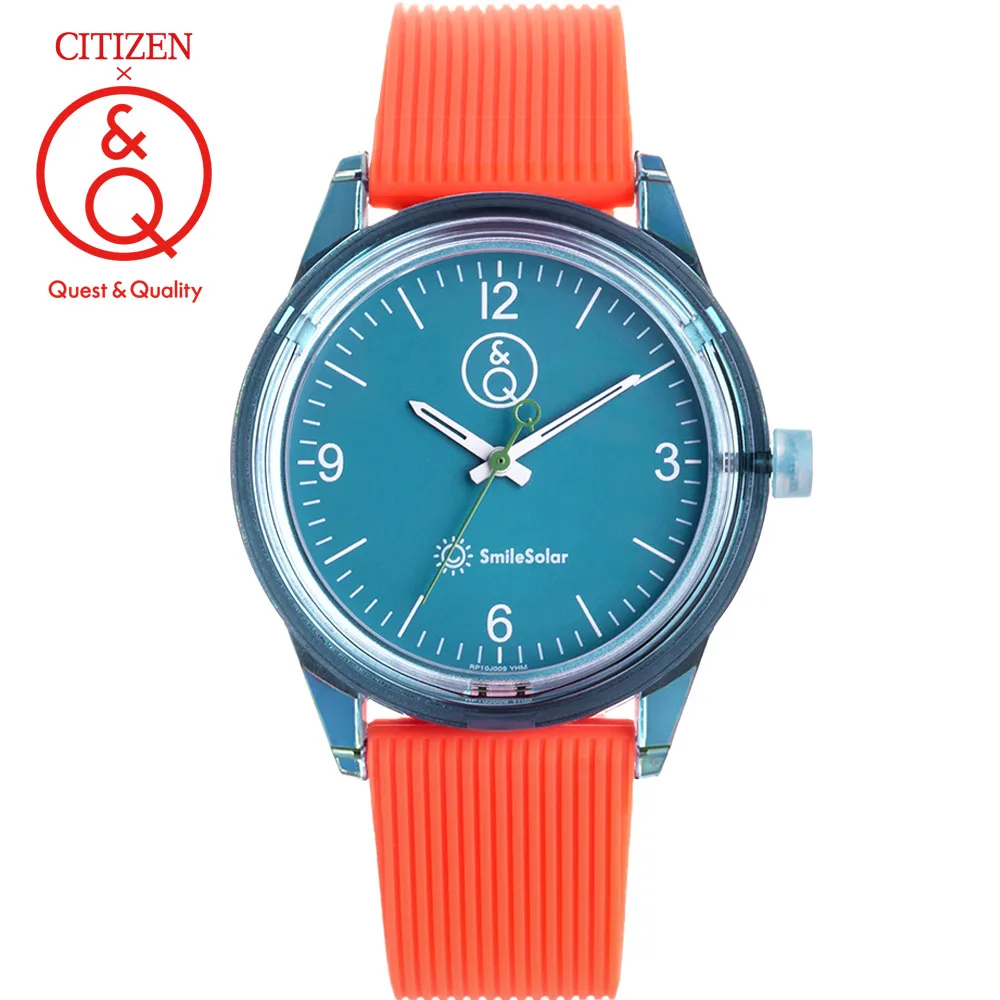 Citizen Q&Q женские часы Подарочные часы Top Luxury Brand Водонепроницаемые спортивные кварцевые солнечные женские часы Нейтральные часы relogio feminino reloj mujer montre homme bayan kol saati zegarek damski J007Y - Цвет: RP10J009Y