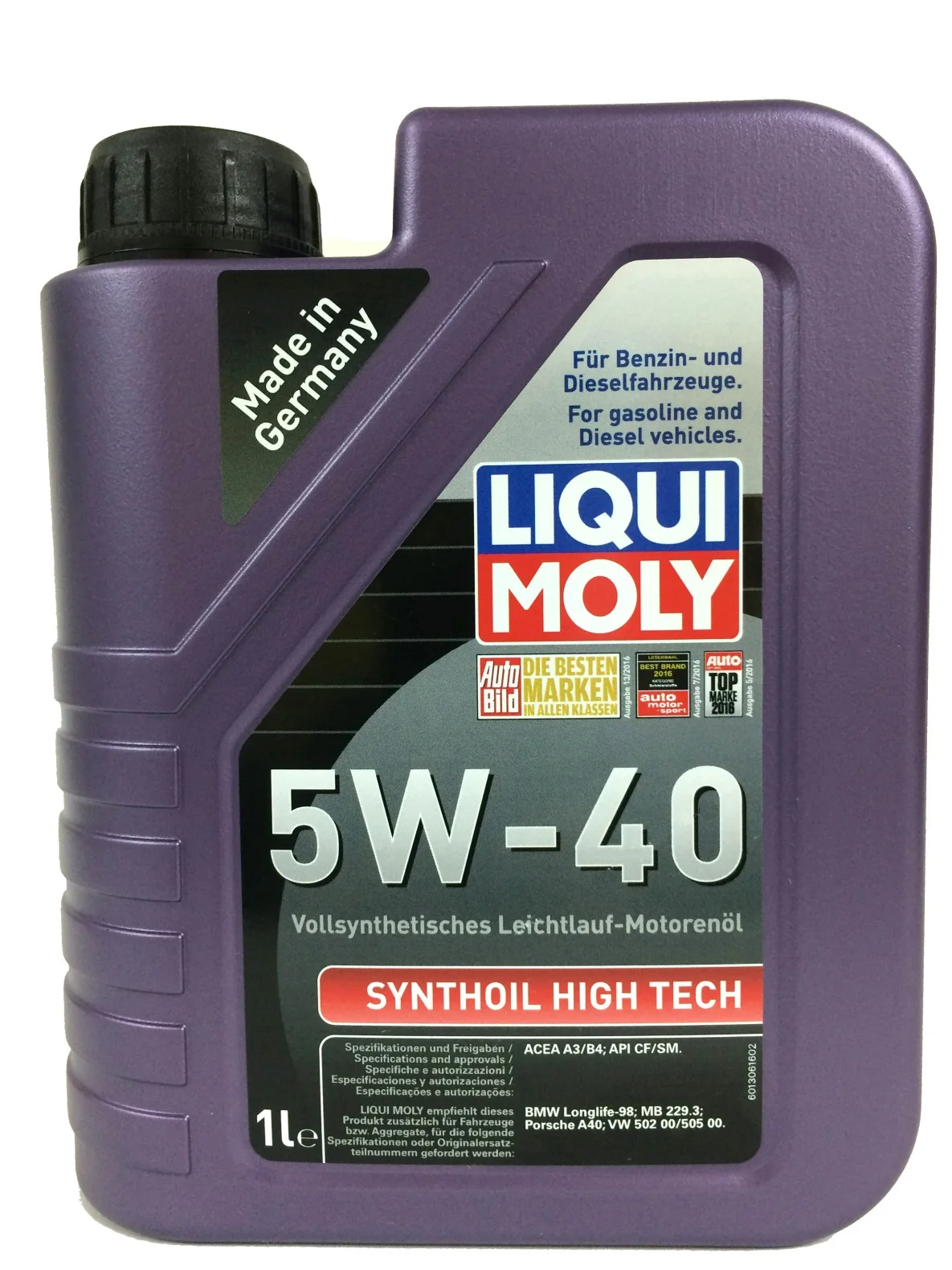 Масло LIQUI MOLY Synthoil High Tech 5W-40 (1л) | Автомобили и мотоциклы