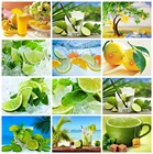 Huacan 5д Алмазная мозаика фрукты алмазная вышивка полная выкладка распродажа картина стразами картины море