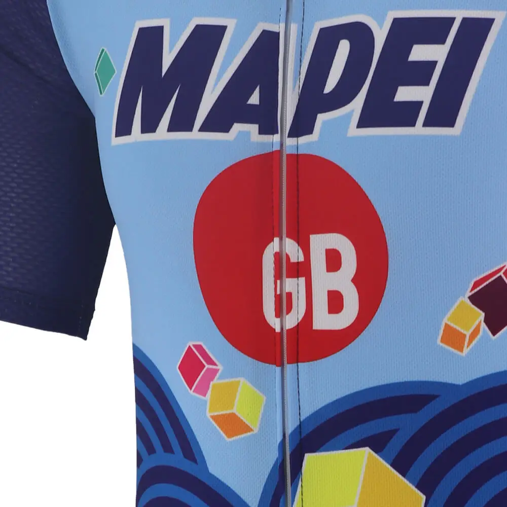 Классическая профессиональная веломайка в стиле ретро мужские синие топы