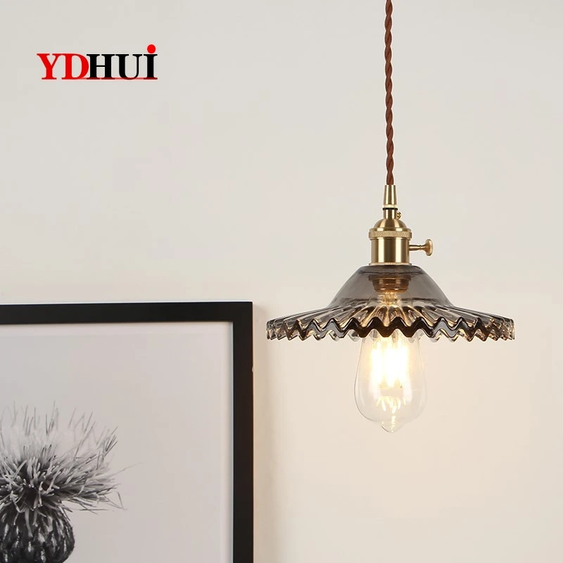 Современная люстра в скандинавском стиле цветная стеклянная светодиодная