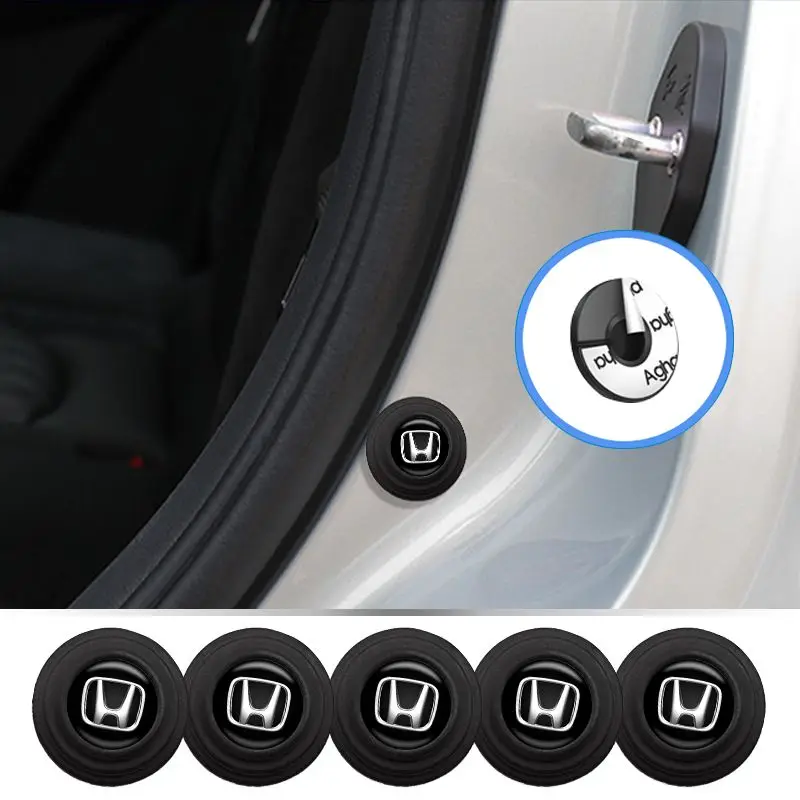 

Car Styling Emblem Door Anti-collision Anti-shock Silicone Pad Stickers Soundproof Buffer Gasket Auto Accessories For Honda