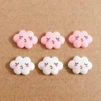 10pcs cartoon resin shy clouds cabochons flat back scrapbook crafts for making diy handmade hairpin brooch jewelry findings