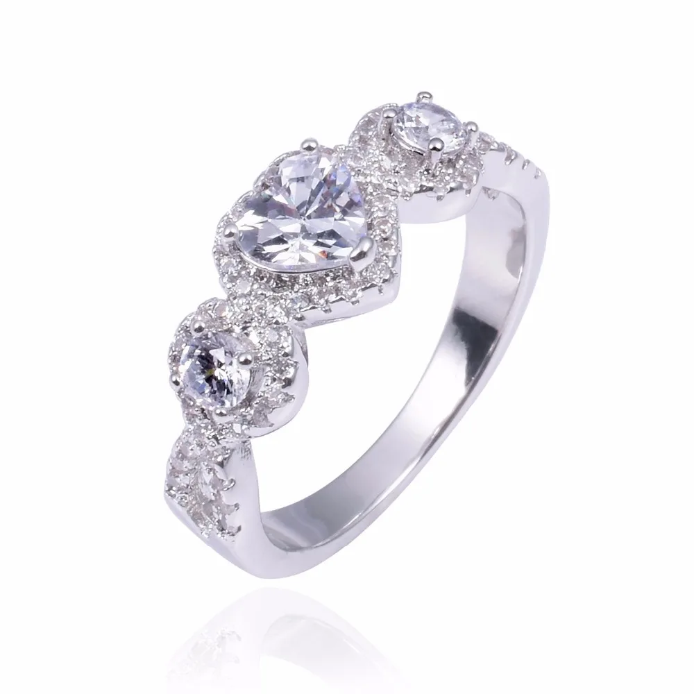 Акция! Женское кольцо из серебра 100% пробы с бриллиантами|jewelry rings|jewelry wedding ringsdiamond
