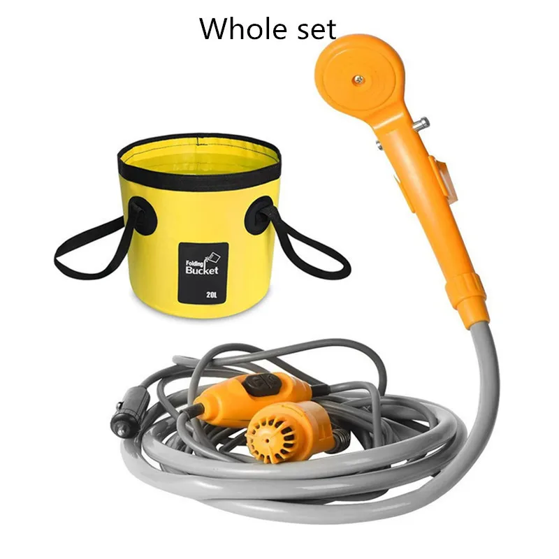 

Портативный душ, кемпинг, 12 В, Электрический уличный набор для душа и воды, дорожная Автомойка, садовая установка, полив растений, кемпинг, Ва...