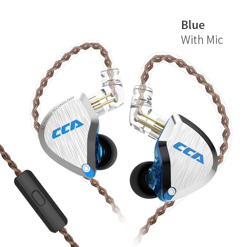 Новейшие CCA C12 5BA + 1DD 12 драйверы блок Золотой Металл HIFI гибридные наушники 5D стерео