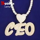 Ожерелье с буквами на заказ, персонализированная подвеска с позолоченным кубическим цирконием, в стиле хип-хоп, рок, украшения со сверкающими подвесками