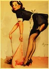 1 шт., виниловый ретро-постер с изображением девушки в стиле второй мировой войны