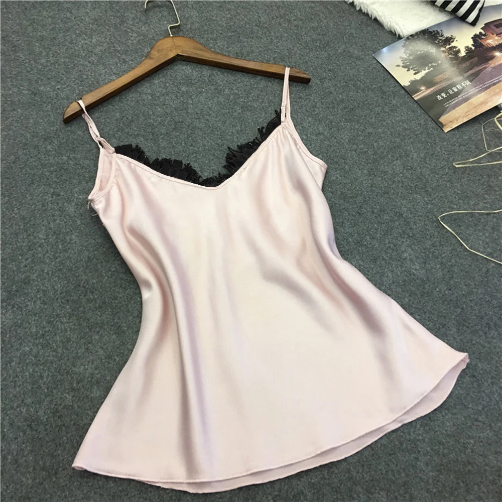 Лидер продаж Женские пижамы 2 шт. атласное кружевное ночная одежда пижама Babydoll