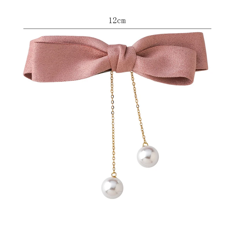 

Hair Bow Clips For Girls Baby Kawii Barrettes Cute Haar Accessoires Kids Colored Ribbon Pearls Hairpins Children Hairgrip Hot