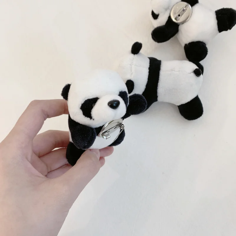 

3Pcs Super Cute Panda Bear Brooch Panda Pins Animal Brooches Soft Plush Toy Accessories Love Panda Jewelry Kawaii Gifts For Girl