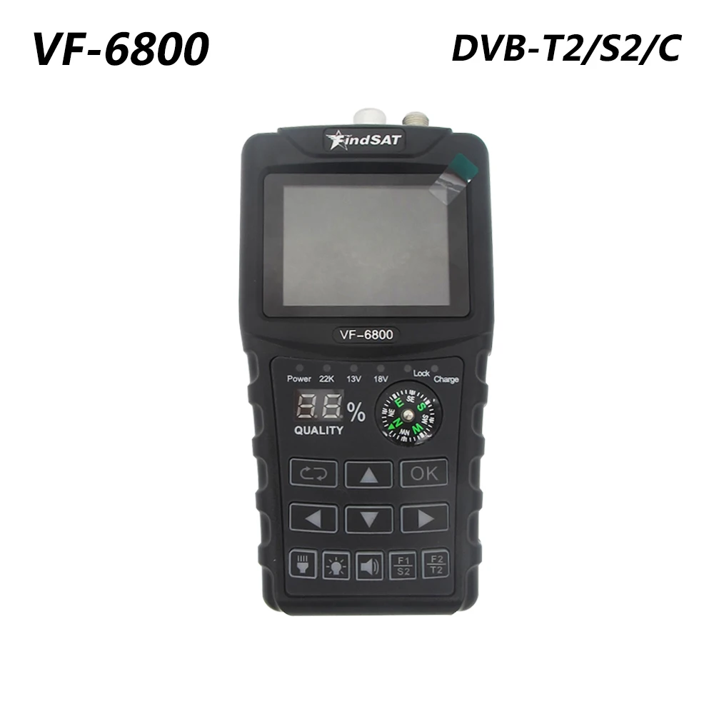 VF-6800 DVB-T2 DVB-S2 спутниковый искатель MPEG4 с ЖК-дисплеем 2 4 дюйма цифровой HD для